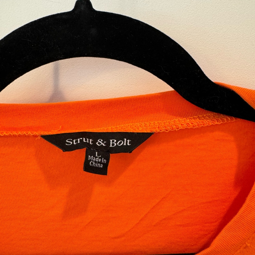 Orange Ruffle Sleeve Top - Picture 2 of 2